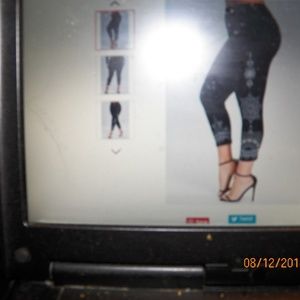 plus size elastic waist ethic print legging, xl-3x